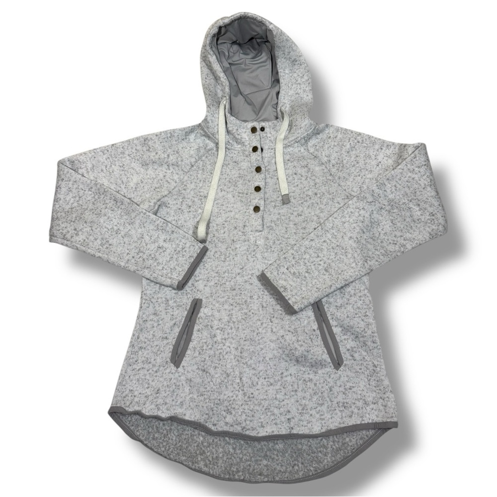 Thread & Supply Women’s Dillon Quarter Snap Fleece Pullover Gray Size Small